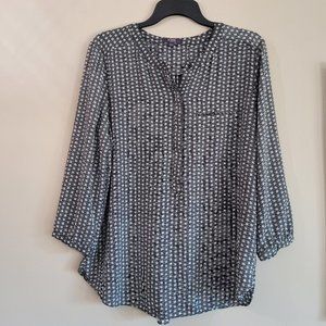 NYDJ 3/4 Sleeve Pintuck Blouse